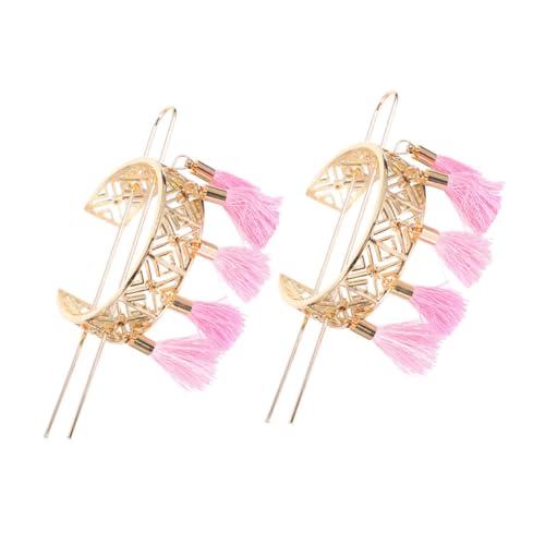 Gatuida 2 Stück Retro Haarnadeln mit Geometrischem Blumen design und Modischen Quasten Langlebig Rutschfest Angenehm zu Tragen Eleganter Vintage stil für Damen und Mädchen Vielseitig für von Gatuida