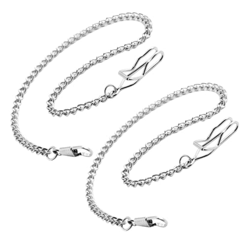 Gatuida 2 Stück Retro Hosenkette aus Robustem Metall Teiliges Vintage Taschenuhr Ersatzkette für Herren und Damen Jeanskette mit Klassischem Finish Vielseitig für Hose und Accessoires von Gatuida