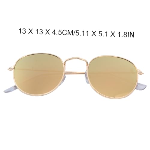 Gatuida 2 Stück Retro Sonnenbrille Leichte Runde Rahmen UV schutz Bunte Folie Unisex Strand Reise Outdoor von Gatuida