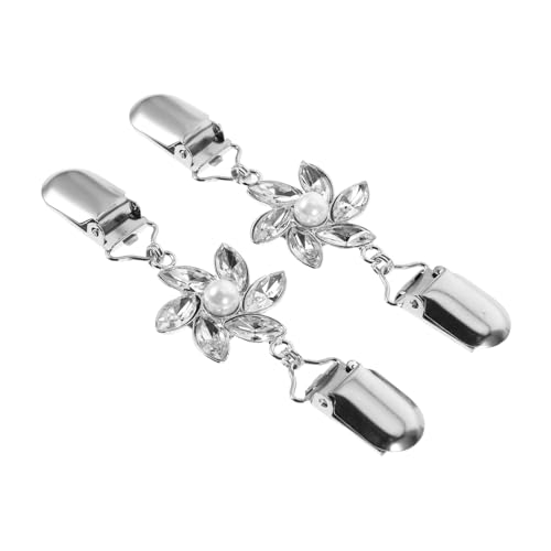 Gatuida 2 Stück Retro Strickjacken Clips aus Zinklegierung mit Strass Vielseitige Schalschnallen und Seidenschal Verschlüsse für Damen Modische Robuste Accessoires für Kleidung und von Gatuida