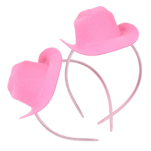 Gatuida 2 Stück Cowgirl Hut Haarband Western Thema Geburtstagsparty Zubehör Mini Cowboy Hut Kopfschmuck für Einzigartiges Design Bequem und Rutschfest Vielseitig Einsetzbar von Gatuida