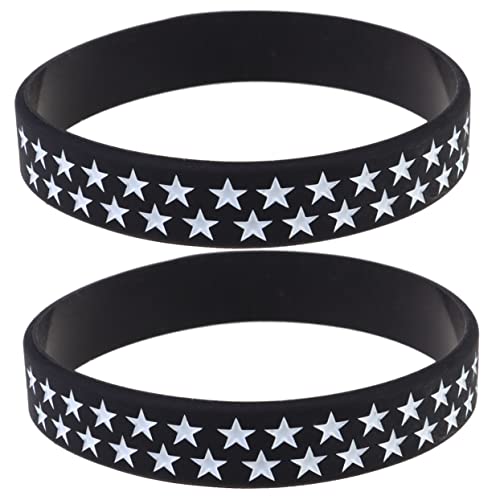 Gatuida 2 Stück Rote Flaggen Armbänder für Amerikanischen Unabhängigkeitstag und Präsidentschaftswahl Patriotisches Cheer Armband für Damen Herren und Einzigartiges Design Tragbar als von Gatuida
