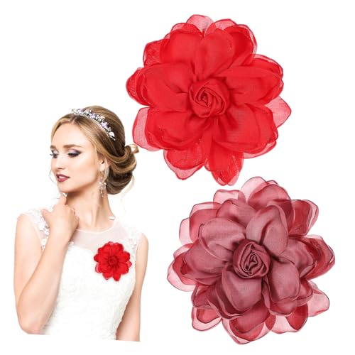 Gatuida 2 Stück Satin Rosenbrosche Handgefertigte Kleine Blumenanstecker Zarte Blütenoptik Vielseitig für Damenkleidung Hüte Pullover Hochzeit Party Bankett Accessoire Gatuida 2 Stück Satin Rosenbrosche Handgefertigte Kleine Blumenanstecker Zarte Blütenoptik Vielseitig für Damenkleidung Hüte Pullover Hochzeit Party Bankett Accessoire von Gatuida