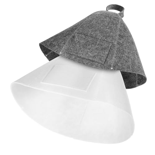 Gatuida 2 Stück Saunahut Filz Badekappe Haar Schutz Sauna Hut Dampfsauna Zubehör für Damen Herren Wasserabsorbierend Leicht Modisch Hautschonend Tragbar für Sauna und Dusche von Gatuida