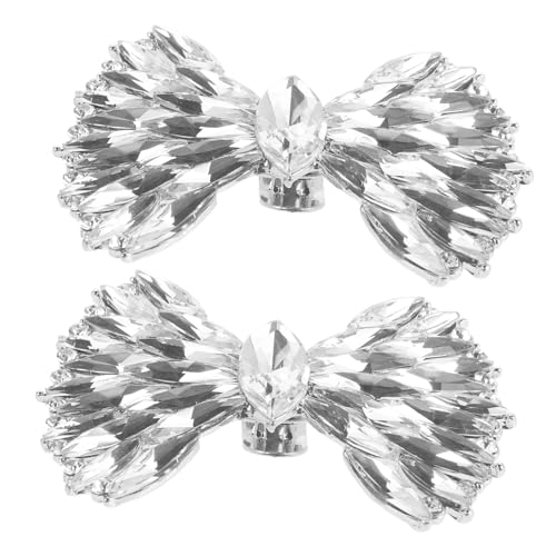 Gatuida 2 Stück Schleifen Schuhschmuck Abnehmbare High Heel Clips aus Langlebiger Zinklegierung Stilvolle Pumps Schuh accessoires für Damen Modische Absatz dekoration von Gatuida