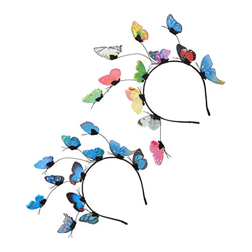 Gatuida 2 Stück Schmetterling Haarreif Haarband Vintage Stil Eleganter Brautschmuck für Damen Geeignet für Fotoshootings Partys Garten und Cocktailfeiern von Gatuida