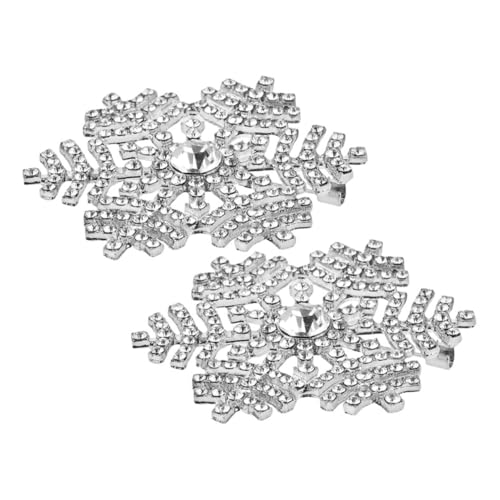 Gatuida 2 Stück Schneeflocken Broschen Langlebiger Legierung mit Funkelnden Strasssteinen Dekorative Anstecknadeln für Damenpullover Schals und Kleidungsaccessoires von Gatuida