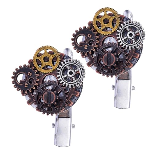 Gatuida 2 Stück Steampunk Haarklammern aus Langlebiger Legierung Auffällige Designs Gothic Haarschmuck für Damen für Halloween Cosplay Partys und Bühnenauftritte von Gatuida