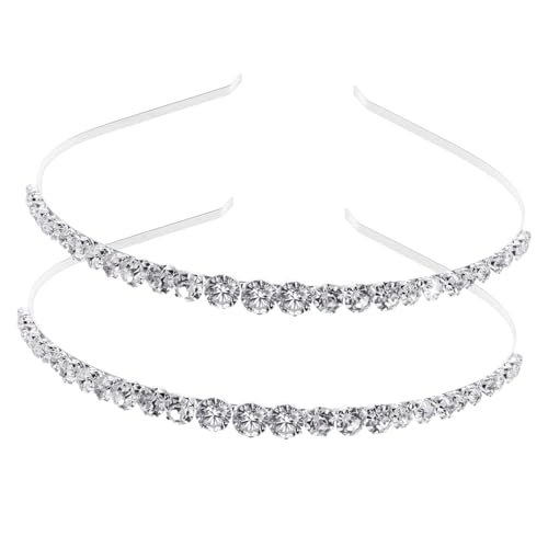 Gatuida 2 Stück Strass Haarschmuck Haarreifen mit Funkelnden Kristallen Leichter Haarschmuck für Mädchen Kreative Kopfbedeckung für Party Fotoshooting und Festliche Anlässe von Gatuida