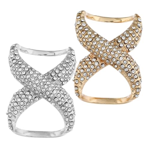 Gatuida 2 Stück Strass Schalclips aus Kratzfeste Halsschmuck Ringe für Damen Vielseitige Tuchhalter Robuste Schalverschlüsse für Alltag und Festliche Anlässe von Gatuida