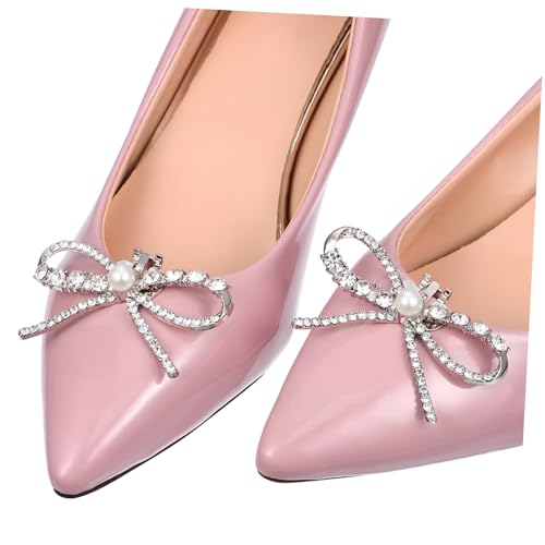 Gatuida 2 Stück Strass Schleifen Schuhclips Abnehmbare Schuhdekoration für Damen Glitzernde Charms für High Heels Accessoires für Hochzeiten und Partys von Gatuida