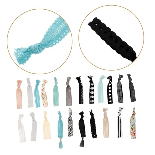 Gatuida 2 Stück Teiliges Damen Haargummis aus Elastischer Spitze mit Modischen Fransen Schonend und Dehnbar Bunte Haarschleifen für Vielseitige Frisuren bei Sport Party und Alltag von Gatuida