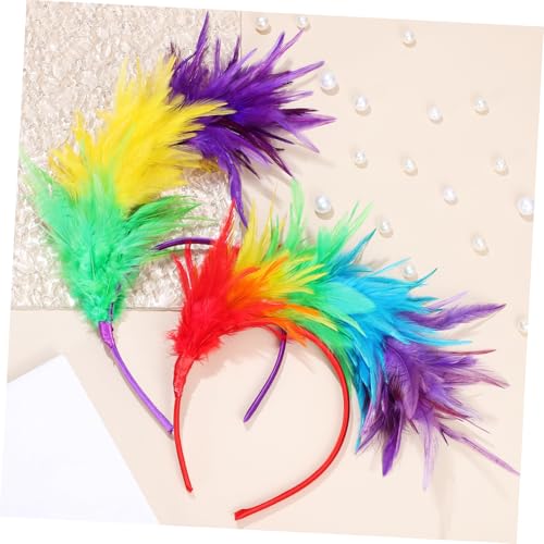 Gatuida 2 Stück Teiliges Fascinator Damen Haarreif Bunt Vintage Party Karneval Teeparty Haarschmuck Elastisch Modisch für Halloween Fest Hochzeit von Gatuida