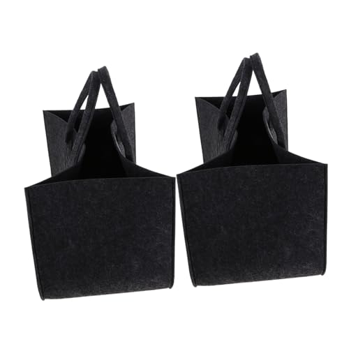 Gatuida 2 Stück Teiliges Filz Handtaschen mit Münzfach Robuste Einkaufstaschen Faltbare Aufbewahrungskörbe für Lebensmittel Stilvolle und Praktische Tragetaschen für Alltag und Supermarkt von Gatuida