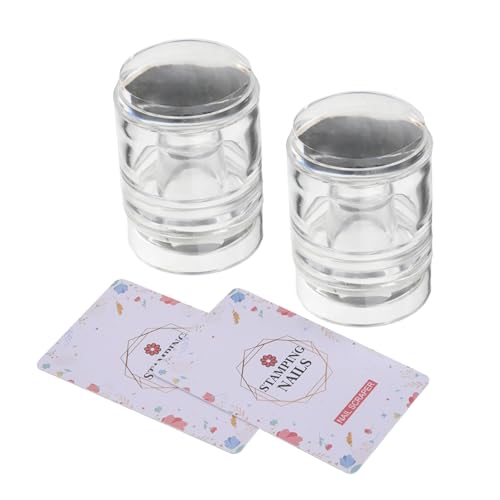 Gatuida 2 Stück Teiliges French Manicure Stempel Transparenter Silikon Jelly Stamper Weiches Stamping Tool für Präzises Nageldesign Vielseitig Tragbar für DIY Maniküre Zuhause und Salon von Gatuida