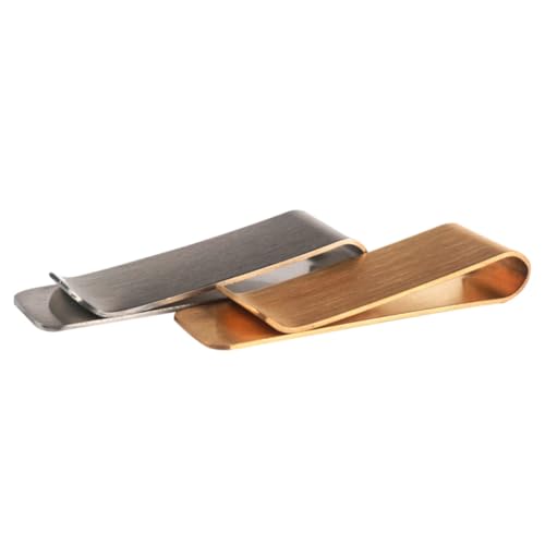 Gatuida 2 Stück Teiliges Geldklammern aus Messing und Kompakte Metall Money Clips zum Sicheren Halten von Bargeld und Karten Outdoor Tool für Männer und Frauen von Gatuida