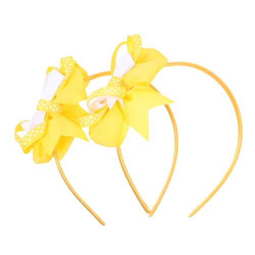 Gatuida 2 Stück Teiliges Haarband mit Schleife Doppellagiges Weißes Design Weiche Party Haarreifen für Mädchen Bequem und Rutschfest Geeignet als Fotorequisite und Modisches Accessoire von Gatuida
