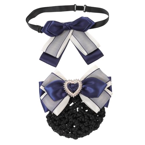 Gatuida 2 Stück Teiliges Haarnetz und Haarschleife Set mit Clip Weiches Stoffmaterial Festhaltender Dutt Haarschmuck für Damen Elegant und Praktisch Geeignet für Beruf Hochzeit und von Gatuida