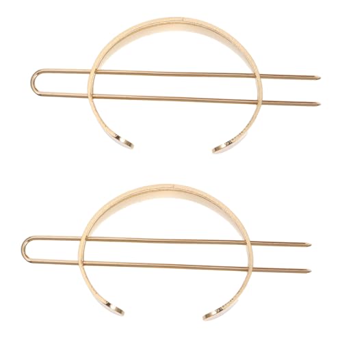 Gatuida 2 Stück Teiliges Haarschmuck Haarnadel für Damen Sicherer Haarknotenhalter für Pferdeschwanz und Dutt Eleganter Haarstab für Hochzeit und Alltag Goldfarben von Gatuida