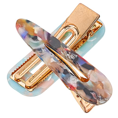 Gatuida 2 Stück Teiliges Haarspangen aus Farbigem Acryl und Blauem Einfache Süße Haarklammern für Dickes Haar Modische Haarschmuck Accessoires für Teenager Mädchen und Frauen von Gatuida