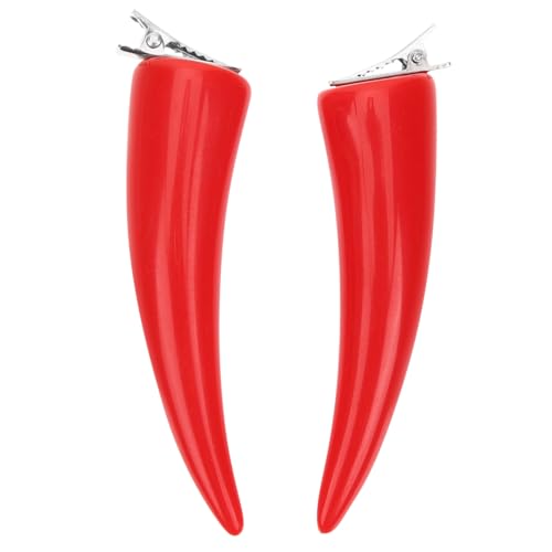 Gatuida 2 Stück Teiliges Halloween Haarspangen Teuflische Hörner Party Haarclips mit Federdesign Robust und für Damen und Mädchen Wiederverwendbar für Karneval und Cosplay von Gatuida