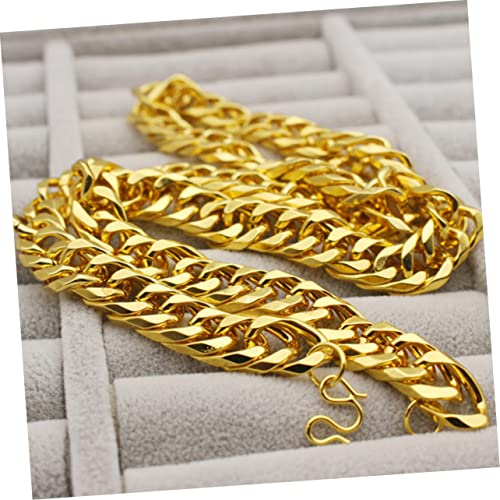 Gatuida 2 Stück Teiliges Herren Halskette Goldkette Imitation Hip Hop Stil Chunky Dekorative Ketten für Party Alltag und Anlässe von Gatuida