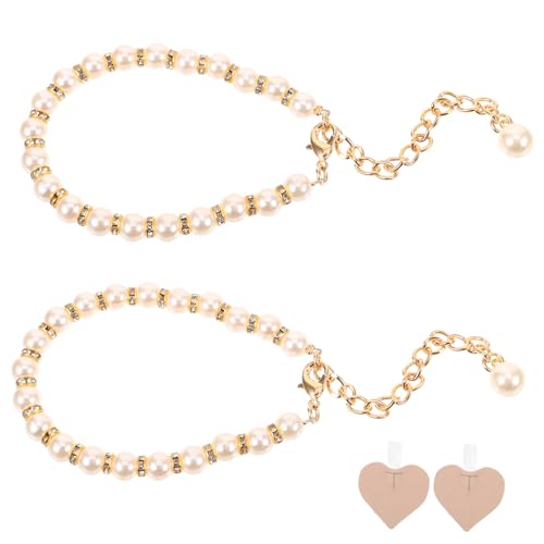 Gatuida 2 Stück Teiliges High Heel Schuhriemen mit Perlen Fersenriemen für Damen Rutschend Modischer Schmuck für Pumps und Absatzschuhe Einfach Anzubringen Ersatzriemen für Lockere High von Gatuida