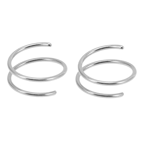 Gatuida 2 Stück Teiliges Nasenring Spiralförmig Verstellbar Hautfreundlich Schmerzfrei Modischer Nasenschmuck für Damen und Mädchen Passend für Verschiedene Nasengrößen von Gatuida