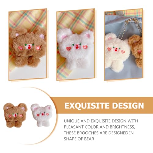 Gatuida 2 Stück Teiliges Niedliches Bären broschen Weiche Tier anstecknadeln Modische Kleidung Accessoires Langlebige Abzeichen für Taschen und Jacken Charmante Geschenkidee für Damen von Gatuida