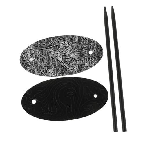 Gatuida 2 Stück Teiliges Ovaler Vintage Haarnadeln aus PU Leder Lange Haarklammern mit Sicherem Retro Haarspangen für Damen Geeignet für Hochzeiten Partys und Alltag Komfortabel und von Gatuida