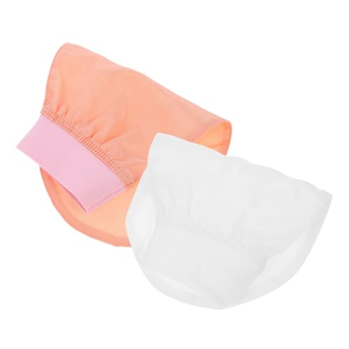 Gatuida 2 Stück Teiliges Peeling Handschuh aus Weichem Faux Seiden Material Sanfte Körperpeeling Handschuhe für Damen in Rosa und Weiß Fördert Durchblutung für Dusche und Spa Anwendung von Gatuida