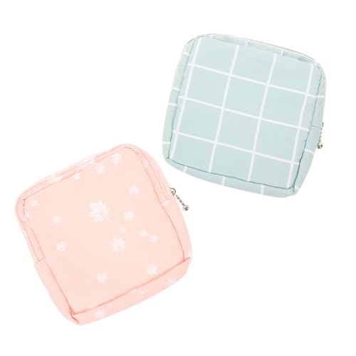 Gatuida 2 Stück Teiliges Perioden Tasche aus Langlebigem Material Kompakte Tragbare Hygienetasche für Damenbinden und Kleine Gegenstände mit Praktischem Reißverschluss Geruchsfrei und für von Gatuida