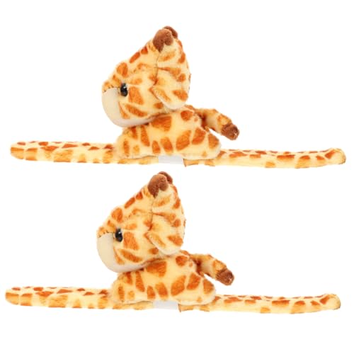 Gatuida 2 Stück Teiliges Plüsch Giraffen Slap Armband Snap Band Slap Wristband Partygeschenk Strapazierfähiges Stofftier Handgelenkband von Gatuida