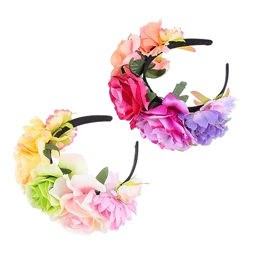 Gatuida 2stücke Rosen Design Stirnband Emuliertes Rosen Stirnband Party Dekoratives Zartes Cosplay Haar Accessoire Für Kopfdekor Und Fotoshootings von Gatuida