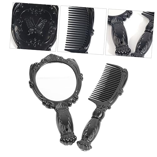 Gatuida 2 Stück Teiliges Set aus Frisierkamm und Handspiegel Tragbarer Kosmetikspiegel für Make Up für Unterwegs Material Leicht und Langlebig Perfektes für Gatuida 2 Stück Teiliges Set aus Frisierkamm und Handspiegel Tragbarer Kosmetikspiegel für Make Up für Unterwegs Material Leicht und Langlebig Perfektes für von Gatuida