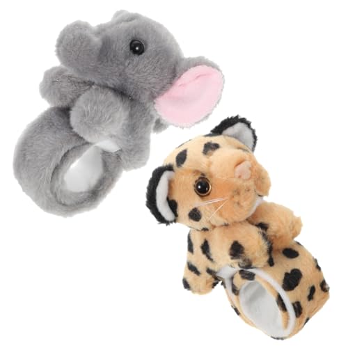 Gatuida 2 Stück Teiliges Slap Armband mit Weichen Tier motiven Robuste Verarbeitung Einfaches Anlegen Leicht und Bequem für Party Favor und Alltag Niedliches Kuscheltier Design für Jungen von Gatuida
