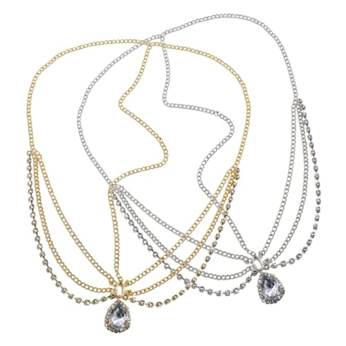 Gatuida 2 Stück Teiliges Stirnband mit Strassbesatz Modisches Haaraccessoire für Frauen und Mädchen Leichter Verstellbarer Kopfschmuck für Hochzeiten Partys und Festliche Anlässe von Gatuida