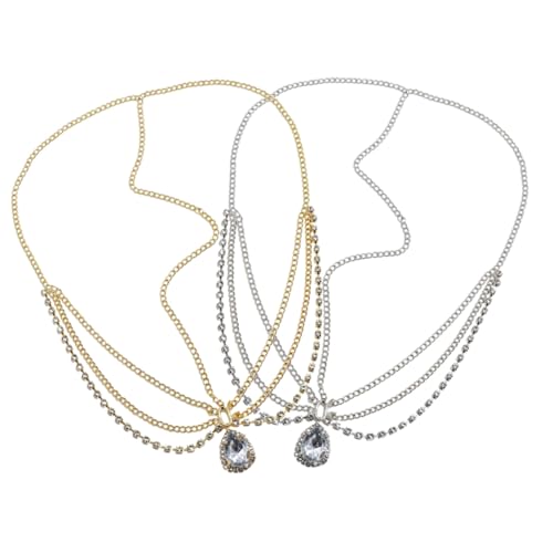 Gatuida 2 Stück Teiliges Stirnketten mit Anhänger Modischer Kopfschmuck für Damen und Mädchen Leichtes Langlebiges Festival und Brautschmuck Accessoire in Gold und Silber Komfortabel Gatuida 2 Stück Teiliges Stirnketten mit Anhänger Modischer Kopfschmuck für Damen und Mädchen Leichtes Langlebiges Festival und Brautschmuck Accessoire in Gold und Silber Komfortabel von Gatuida