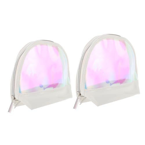 Gatuida 2 Stück Teiliges Tragbare Kosmetiktasche aus Wasserdichtem Pu Material Muschelförmige Make up Taschen für Reisen und Camping Kompakt Leicht Praktischer Kulturbeutel für Damen von Gatuida