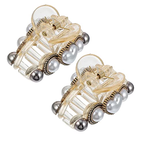 Gatuida 2 Stück Teiliges Vintage Haarspangen mit Perlen Elegante Rutschfeste Haarklammern für Damen und Mädchen Fest Haltende Haarschmuck Clips für Party Hochzeit und Alltag von Gatuida