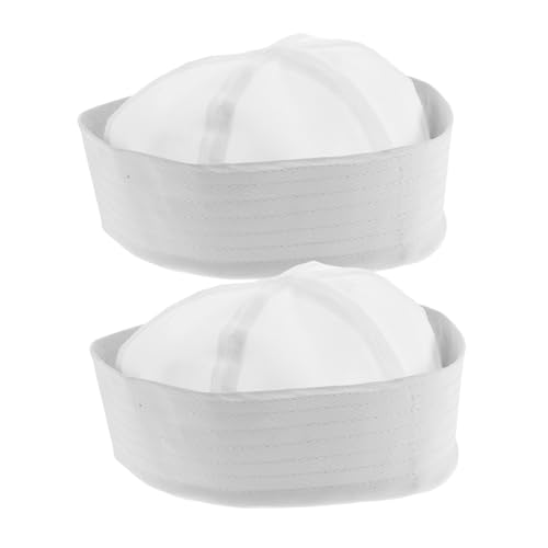 Gatuida 2 Stück Teiliges Weiße Segelhüte aus Großem Komfortablem Material für Erwachsene für Karneval Kostüm und Maskenpartys Nautisches Cosplay und Rollenspiele von Gatuida