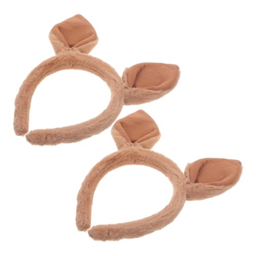 Gatuida 2 Stück Tierohren Haarreif Cartoon Kopfschmuck für Kostümpartys Karneval Halloween und Cosplay Tiefbraun Leicht und Sicher von Gatuida