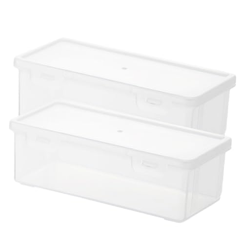 Gatuida 2 Stück Transparentes Stifteboxen für Leichtes Schreibwaren Organizer Etui Geräumig für Bleistifte Marker Radiergummis für Schule und Schreibtisch von Gatuida