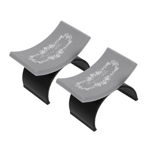 Gatuida 2 Stück U-förmiges Nagel Handkissen aus Silikon Rutschfeste Maniküre Armauflage für Präzises Nageldesign Leichtes Tragbares Maniküre Kissen in Schwarz für Salon und Zuhause von Gatuida