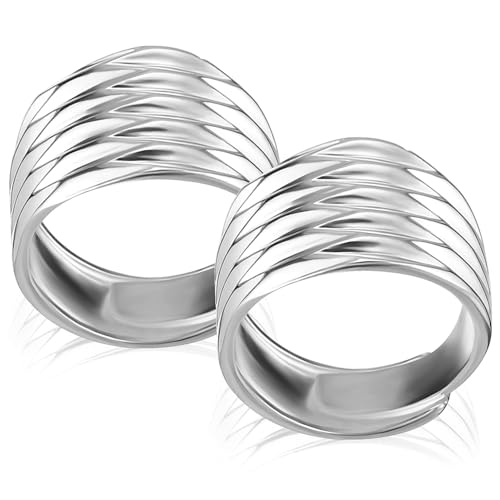 Gatuida 2 Stück Verstellbare Damenringe aus Metall Offene Statement Fingerringe Leichte Schmuckdekoration für Frauen und Mädchen Vielseitig für Geburtstag Hochzeit Alltag Geeignet von Gatuida
