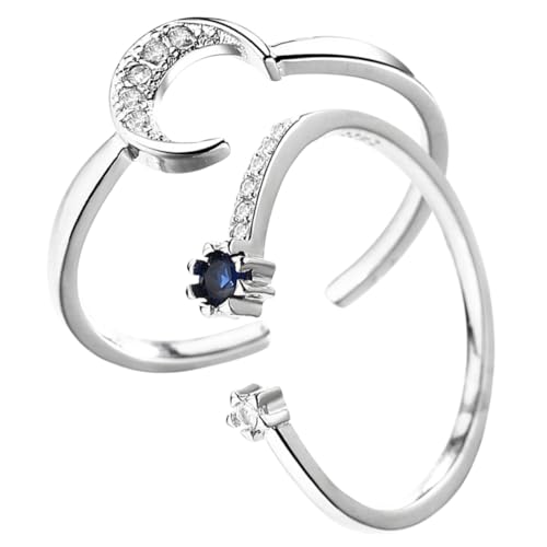 Gatuida 2 Stück Verstellbare Offene Ringe Damen Modeschmuck für Teenager Elegant Modisch Passend für Alltag Party Bühnenauftritt von Gatuida