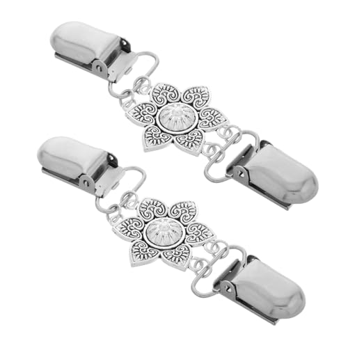 Gatuida 2 Stück Vintage Damen Strickjacken Clips Retro Kragenhalter aus Zinklegierung Vielseitiger Schal Pulloverclip für Damenkleidung und Schals Modisches Accessoire für Cardigans und von Gatuida