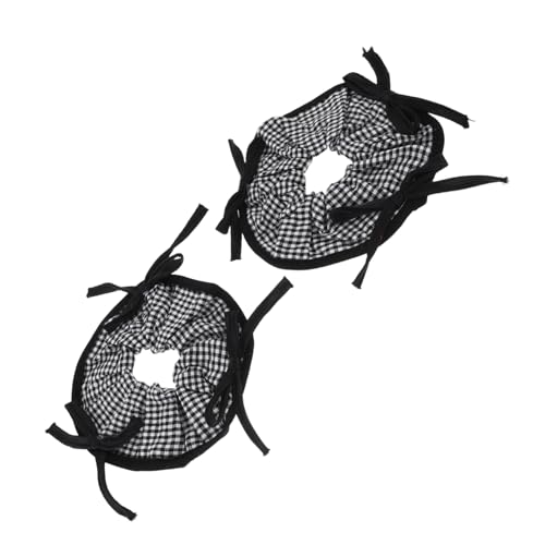 Gatuida 2 Stück Vintage Haargummis mit Schleifen Kopfstück Schwarz Weißes Karomuster zu Haaren für und Mädchen für Alltag und Formelle Anlässe von Gatuida