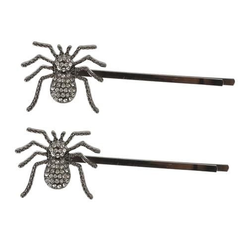 Gatuida 2 Stück Vintage Haarnadeln mit Strass Spinnen Design Kleine Haarklammern für Damen Dekorative Bobby Pins für Stirn Robustes Styling Zubehör für Dünnes Glattes Lockiges Haar von Gatuida