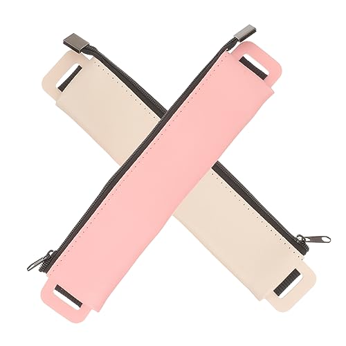 Gatuida 2 Stück Vintage Leder Stiftetui Kreatives Design mit Elastischem Verschluss Hochwertige Aufbewahrungstasche für Stifte für Schule Büro und Reisen Khaki von Gatuida